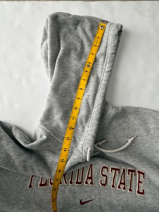 Nike Gray Florida State Crewneck Hoodie with Red Lettering - Picture 6 of 8